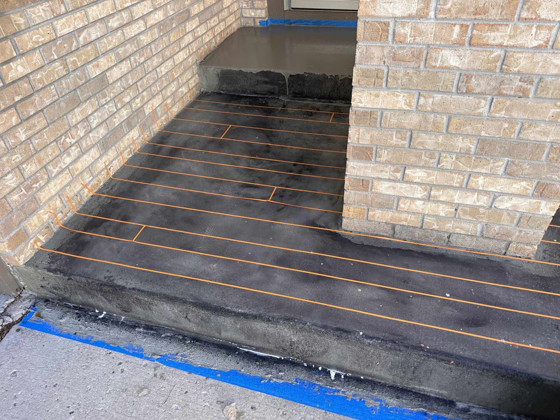 Overlay layout in progress on a front entry